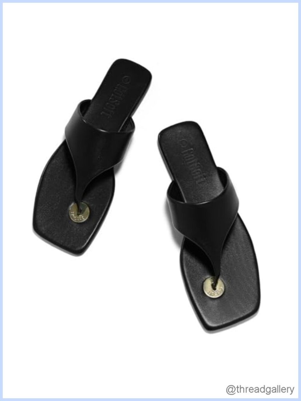 Women's Faux Leather Flat Sandals Square Toe Slip On Comfortable Beach Dress